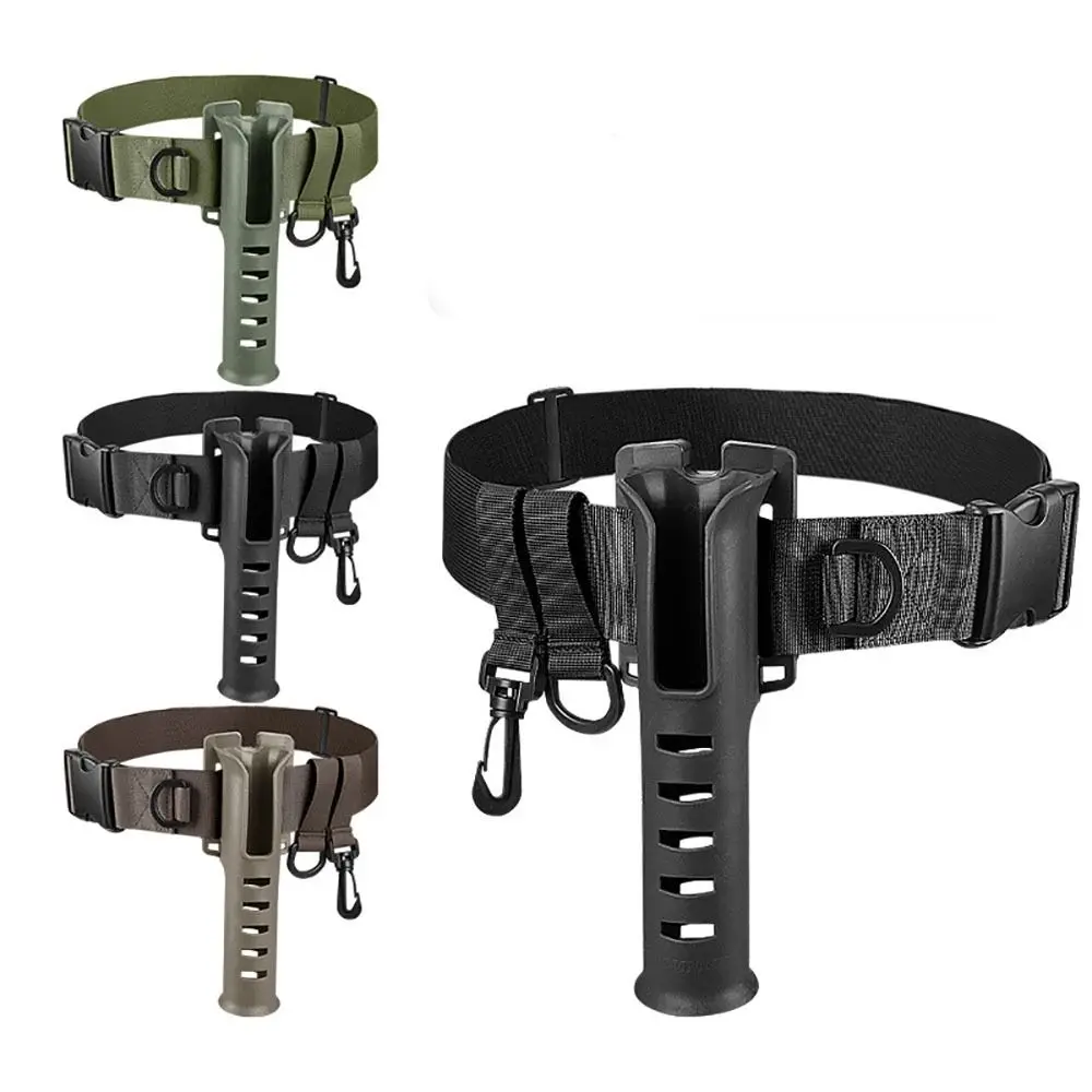 Portable Detachable Buckle Fishing Waist Belt Rod Holder Adjustable Wear Resistance Rod Belt Holder Insertion Device Outdoor