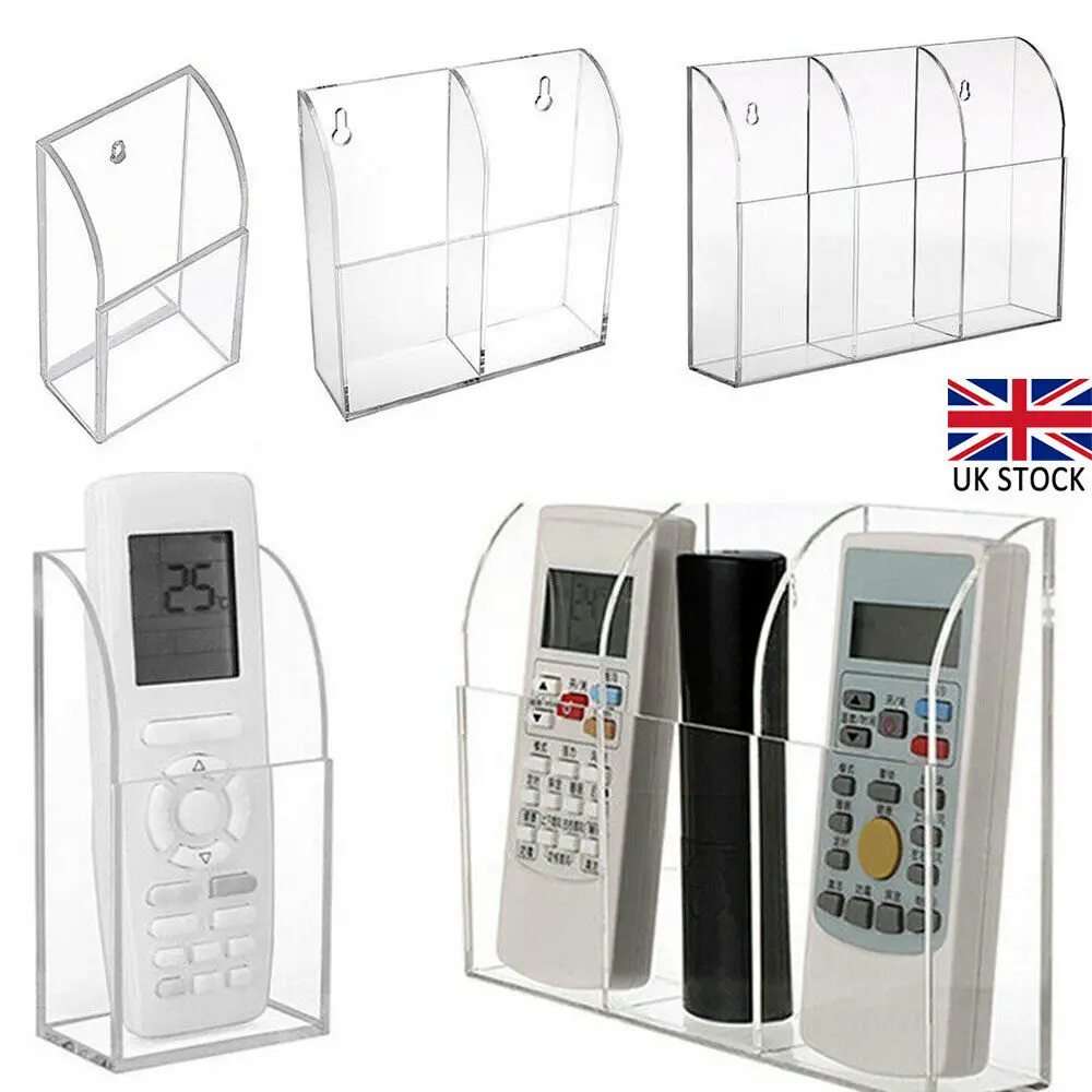 

Wall Mounted TV Remote Control Organizer Storage Box Remote Control Air Conditioner Storage Case Phone Plug Holder Stand Box
