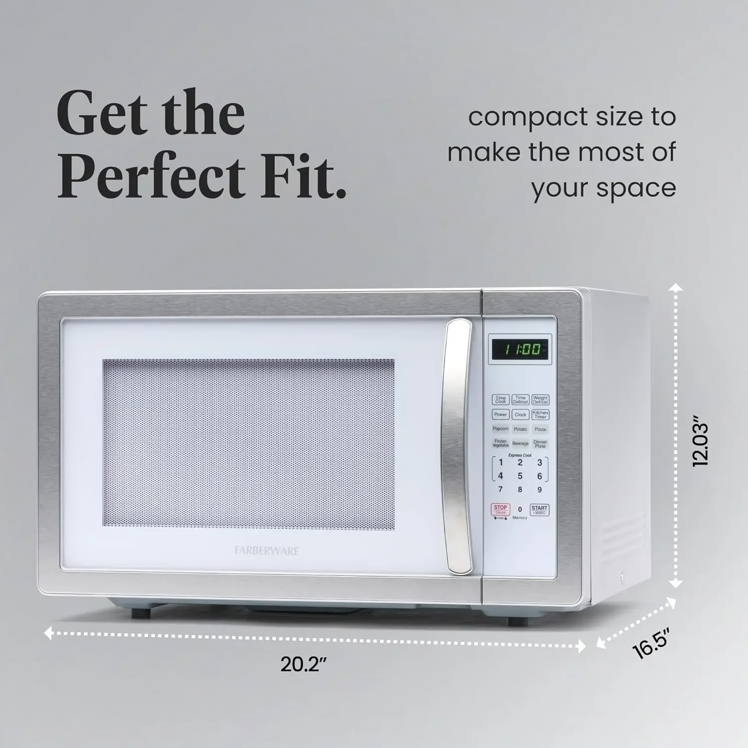 NEW Countertop Microwave 1000 Watts, 1.1 cu ft - Microwave Oven With LED Lighting and Child Lock - Perfect for Apartments 4