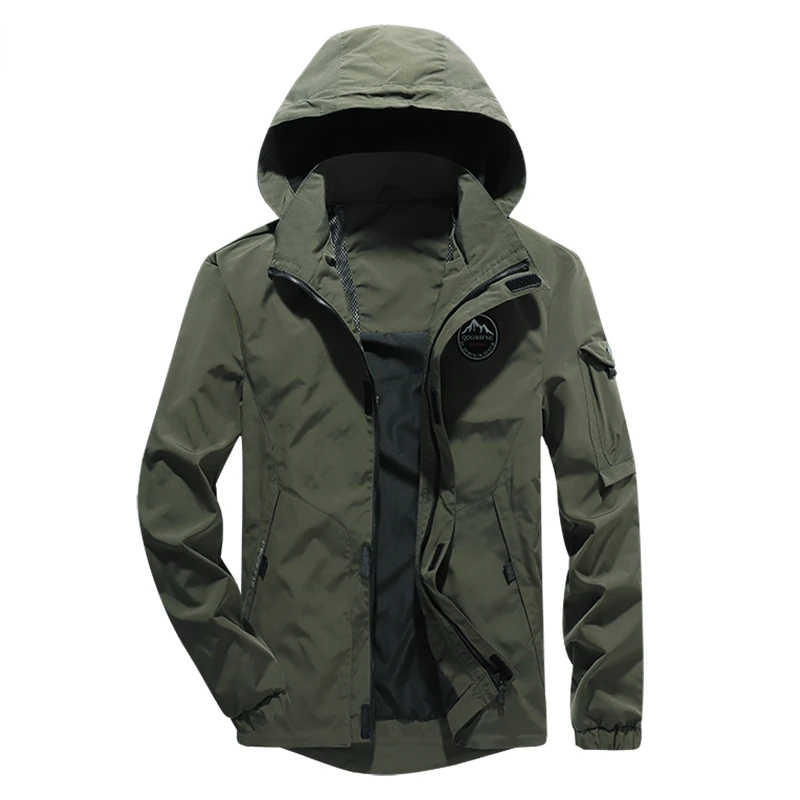 

Men Outdoor Military Jacket 2022 Spring Autumn Waterproof Hooded Jacket Coat Men Hunting Army Tactics Jacket Men Plus Size 8XL