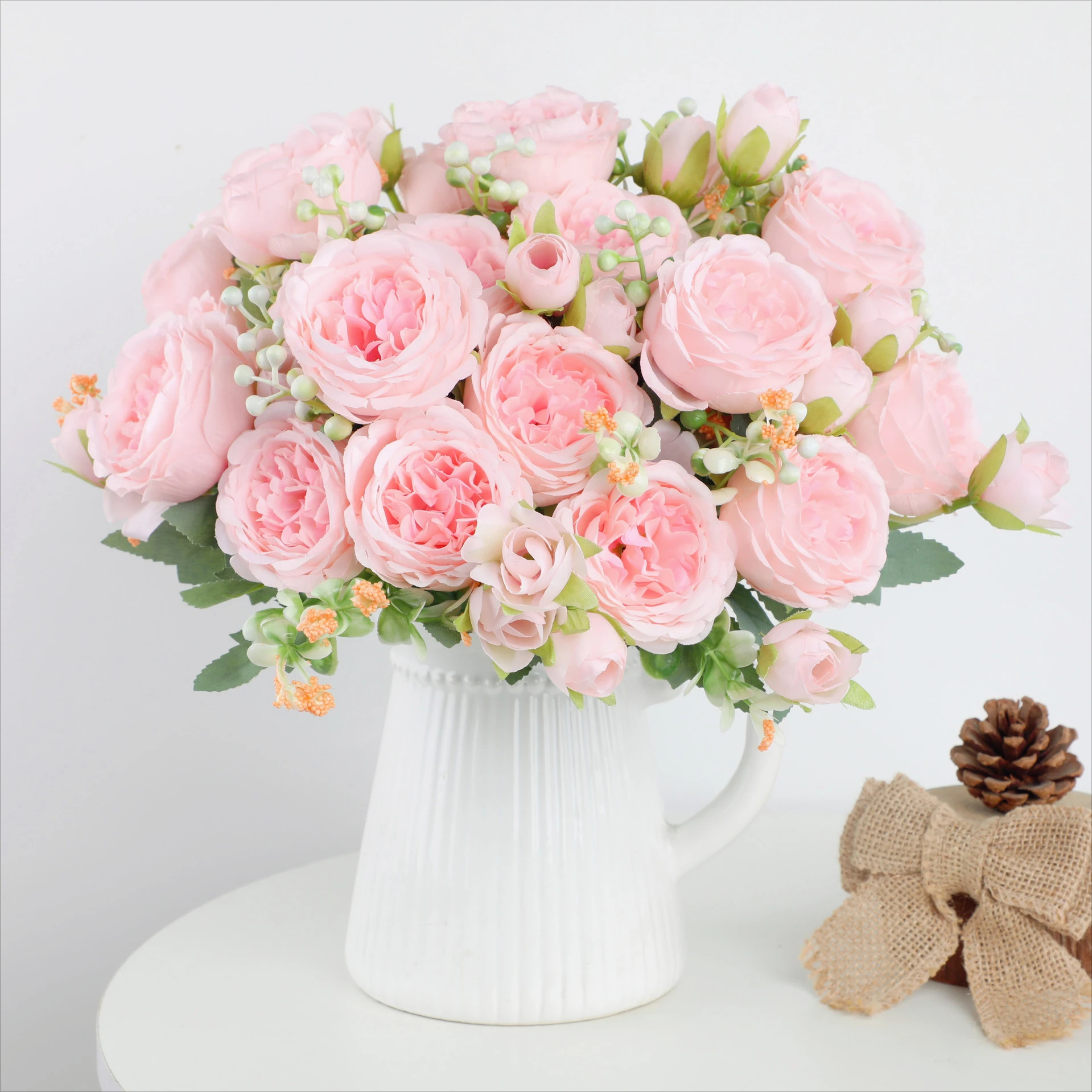 Künstliche Blumen Seide Pfingstrose Hortensie Hochzeit Party Für Vase Hause DIY Dekoration Tisch Zubehör Weihnachten Girlande Sammelalbum