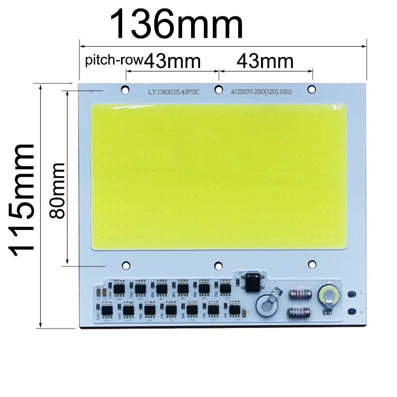 200W LED Chip COB lamp AC 220V 240V IP65 Smart IC DIY Flood light Led Bulb Spotlight Outdoor Lamp bead
