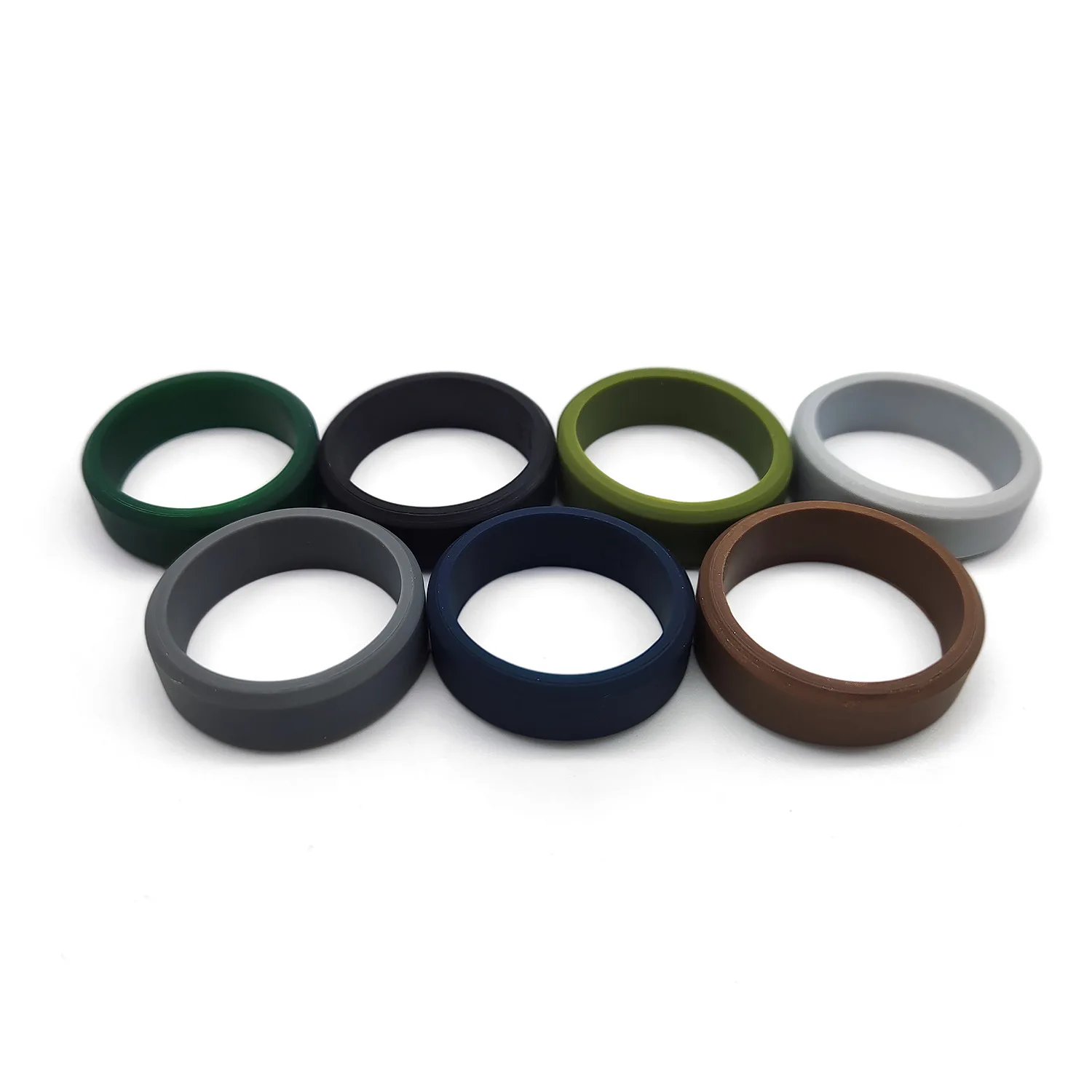 Mens Sports Rings Hypoallergenic Silicone Finger Ring 8mm 1pc 7-14 Size Outdoor Running Jewelry Gift