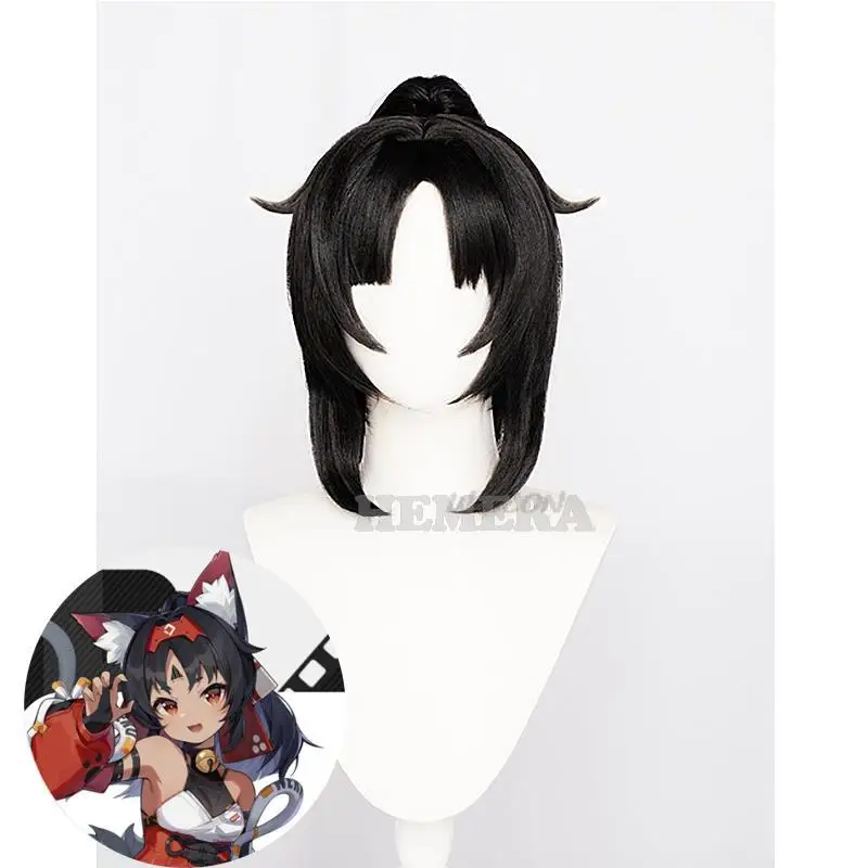 

Парик для косплея Game Zenless Zone Zero Mana Nekomiya, парик для косплея в виде нежного дома, хитрый парик из термостойкого волокна, искусственная сетка для волос