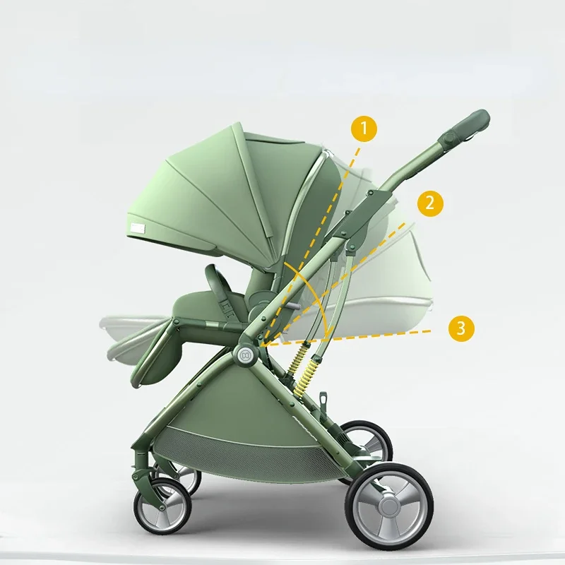 Separable twin baby stroller Two-way foldable baby stroller Lightweight High view twin Carriage Newborn