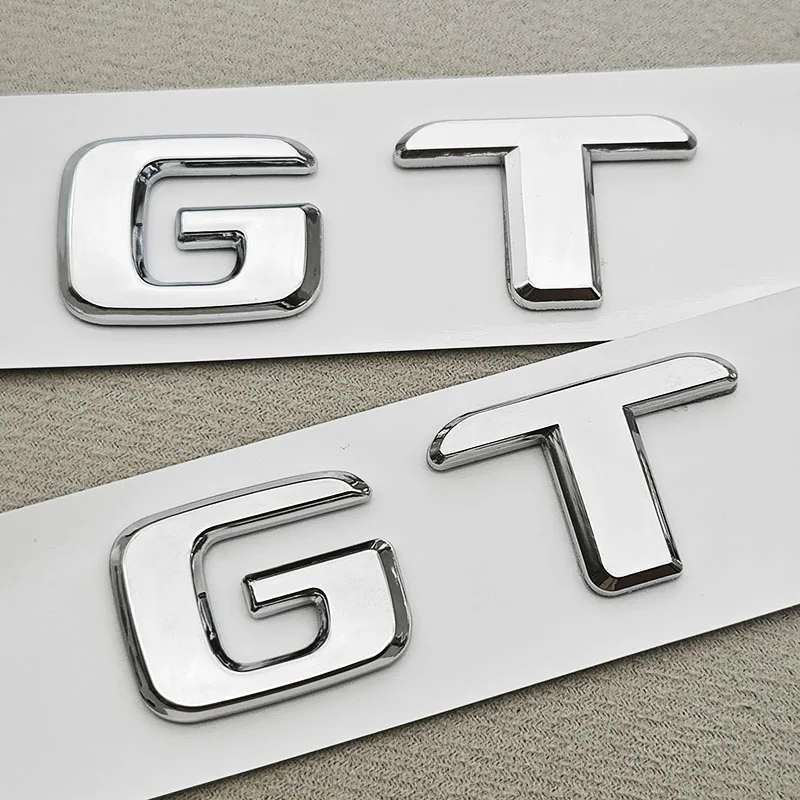 3D ABS 크롬 자동차 레터 로고 GT43 GT50 GT53 GT63 배지 엠블럼 스티커 메르세데스 벤츠 AMG GT 시리즈 테일 마킹 액세서리