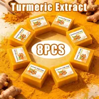 Savon à l'acide koji au curcuma et au citron, savon familial, effet trois-en-un, nettoyage doux et démaquillant 3