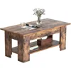 Lift Top Coffee Table with Hidden Compartment, Rising Tabletop Dining Table with Storage Shelf, Pop Up Coffee Table for Home 4