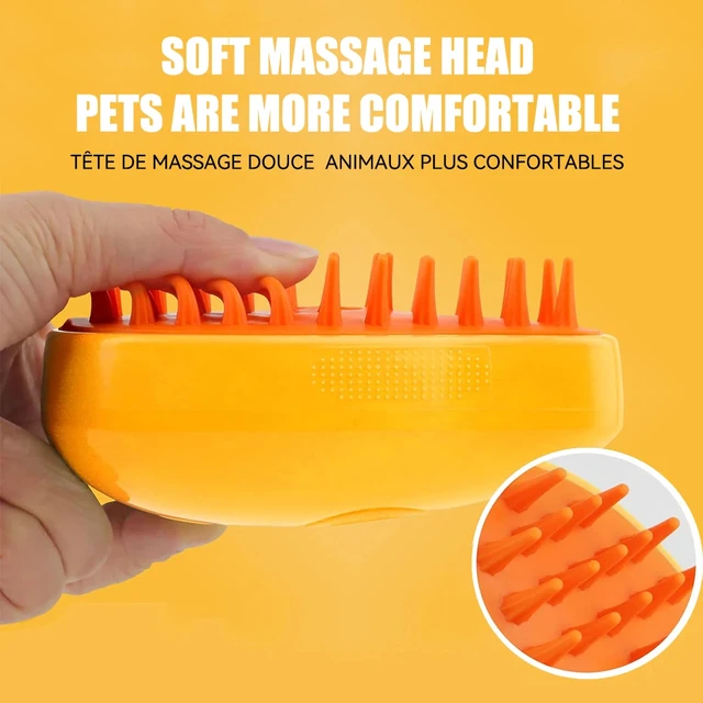 3-in-1 Steamy Brush for Pet Cat Dog Grooming 6