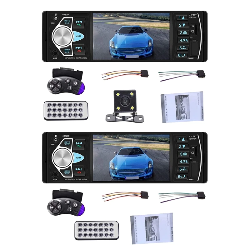 

Single Din Autoradio 4.1 Inch Car Radio Audio Stereo USB AUX FM Audio Player Radio Station