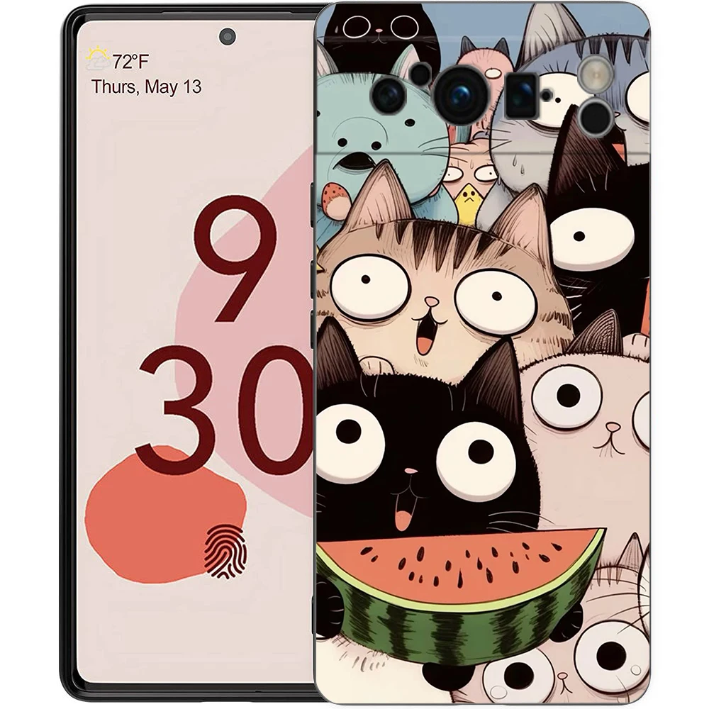 Cute Cartoon Cat Soft TPU Phone Case