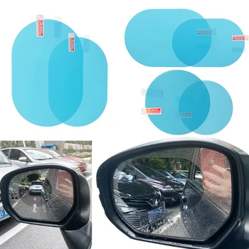 Car Rearview Mirror Film Side Window Rainproof Clear Film 2Pcs Anti Fog Window Mirror Protective Sticker Car Accessories 1
