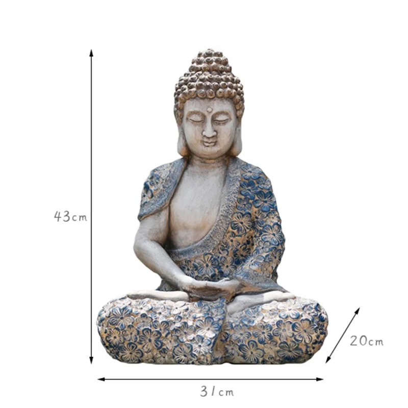 Statue Bouddha de style zen pour jardin ou intérieur - comptoir