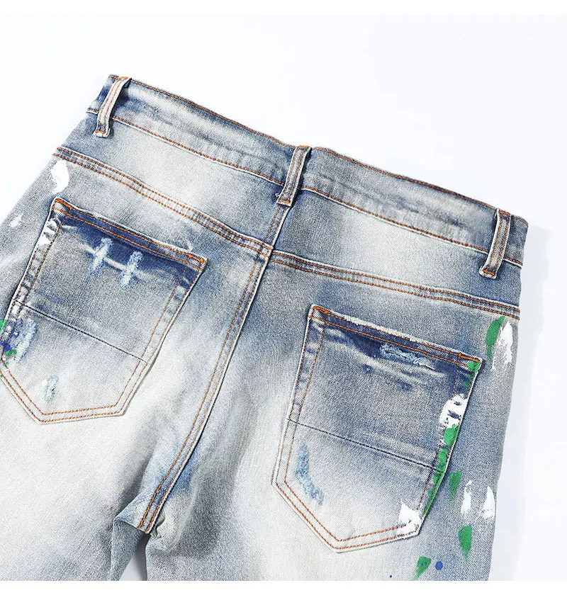 Street Fashion Men Jeans Texture