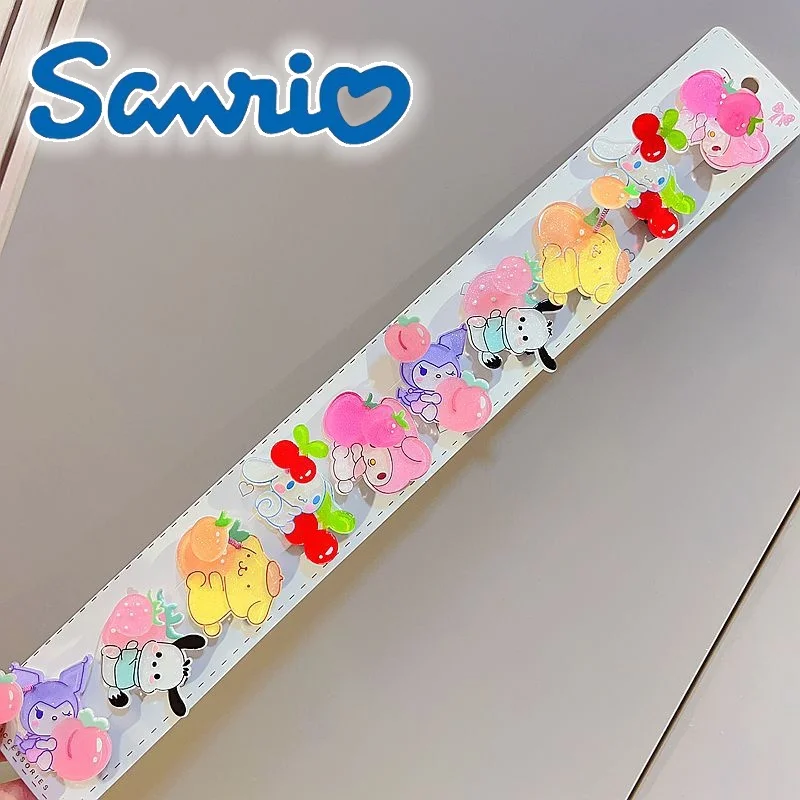 

Sanrio Melody Kuromi Cartoon Laser Hairpin Hello Kitty Cinnamoroll Pochacco Bangs Clip Birthday Holiday Gifts Hair Decoration