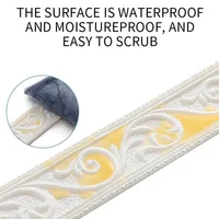 3D Wall Trim Line Skirting Sticker Self-Adhesive Vinyl Wall Trim Sticker 230*5*0.4cm Household Waterproof Baseboard Wall-paper 3