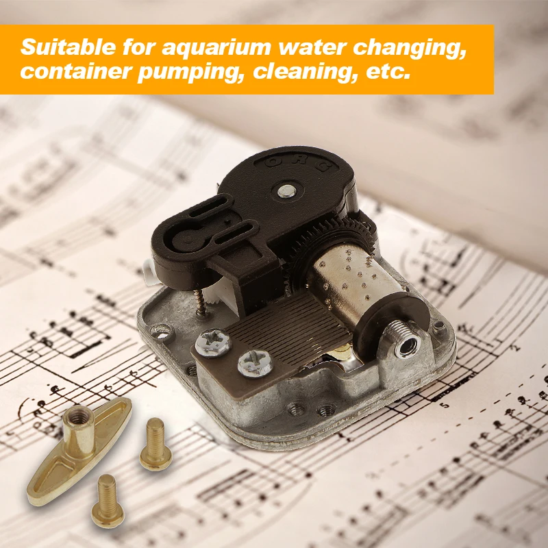 Hand Crank Music Box Replacement Parts, Handcrank Up Mechanism Musical Box Accessories, Over the Rainbow Tune