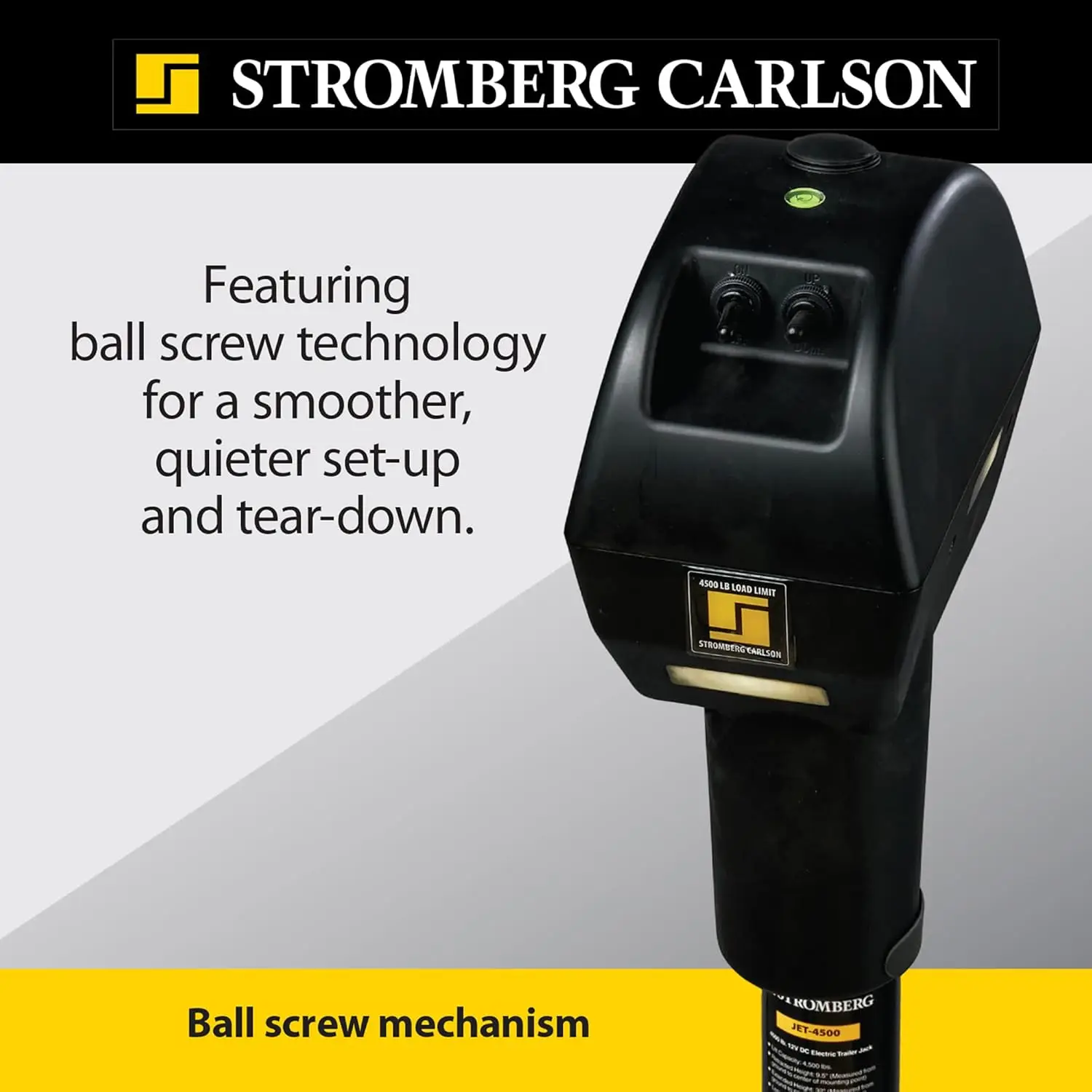 Stromberg Carlson JET-4500 4500 lbs. Electric Tongue Jack-Black