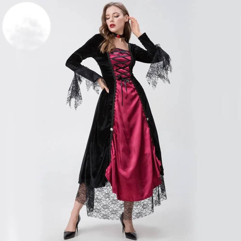 

Halloween Women Queen Vampire Witch Role Play Easter Festival Carnival Fancy Dress