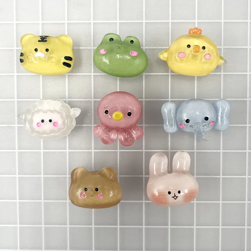 Lovely Crystal Animal Shoe Buckle Accessories 3D Octopus Rabbit Elephant Frog Resin Shoes Upper Pins Decoration Unisex Cool Gift