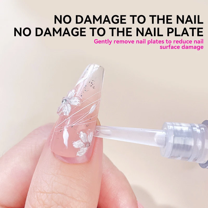 Nail Polish Remover Pen 3ml Portable Highly Efficient Fast-Dissolve Glue Pen Reusable Manicure Tool for Fake Nails No Damage