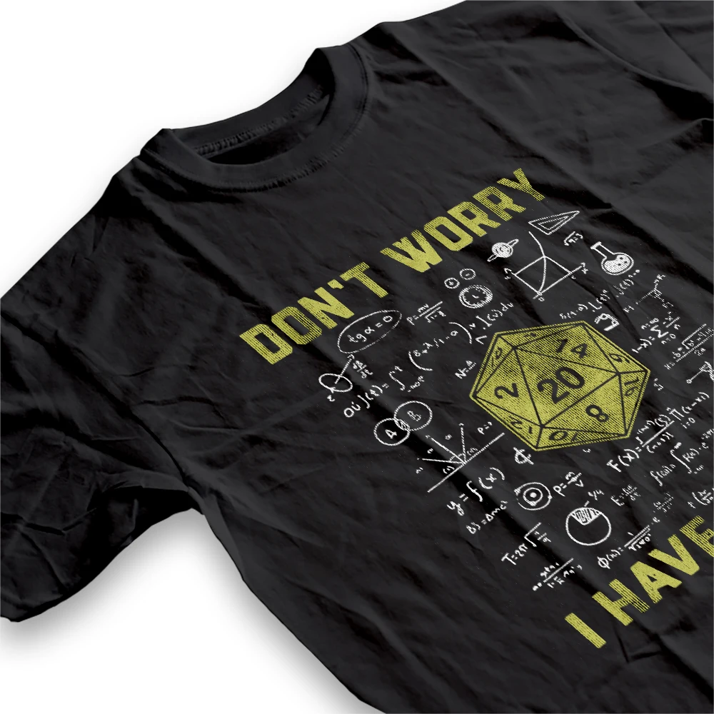 Neuheit Dungeon Dragon T Shirts Grafik Streetwear Kurzarm ICH Have A Plan D20 Würfel Rollenspiel DnD T-shirt Männer – Detail 6