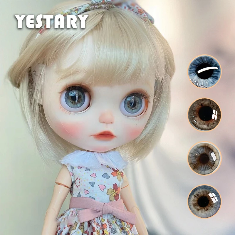 

Аксессуары для кукол YESTARY, глаза для игрушек ручной работы с цветным рисунком, кукла с клеем, глаза для кукол, поделки, шарнирные кукольные глаза