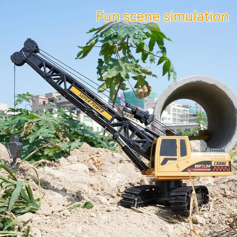 2.4g Remote Control Toys Alloy Simulated Sound And Lighting Excavator Bulldozer Engineering Vehicle Rc Trucks Gifts For Children 4