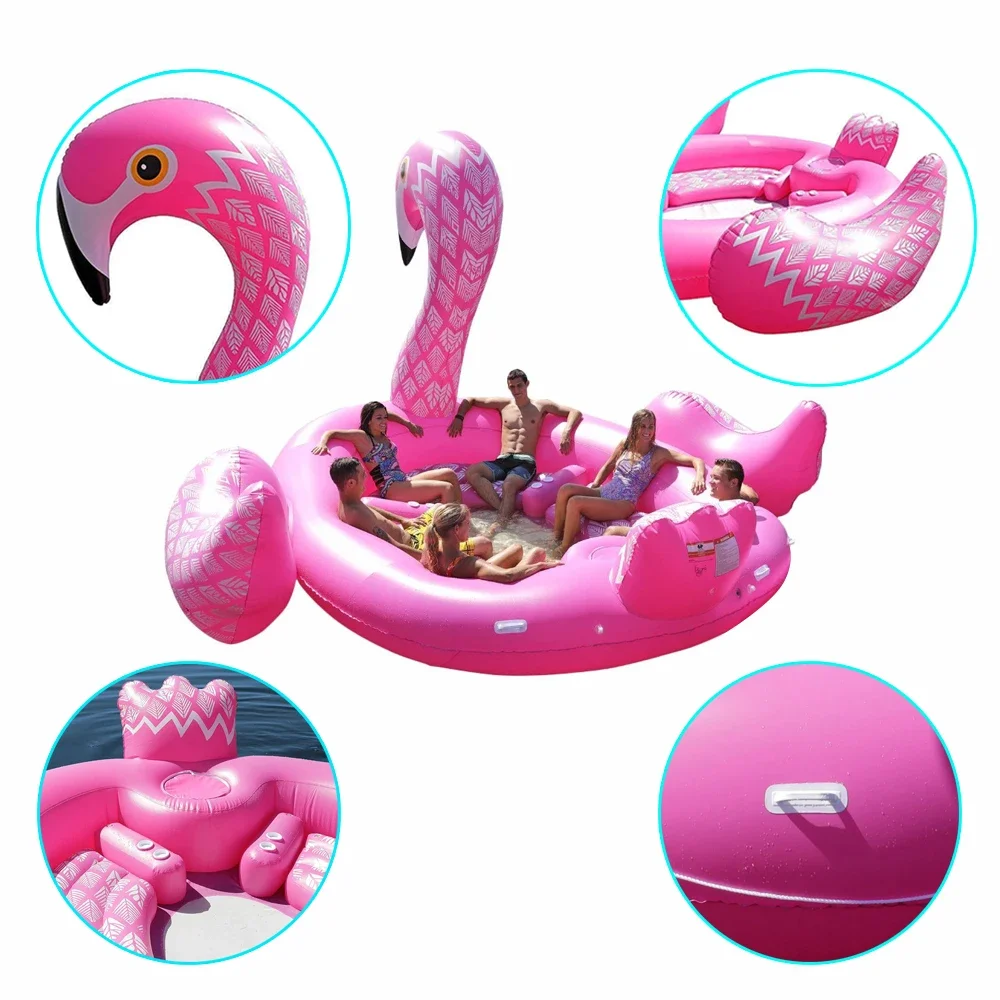 Flotteur de Piscine Gonflable Géant Flamant Rose