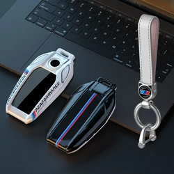 Premium Carbon Fibre Car Key Cover - Sleek Protective Shell for BMW Series Accessories (G - white ring)