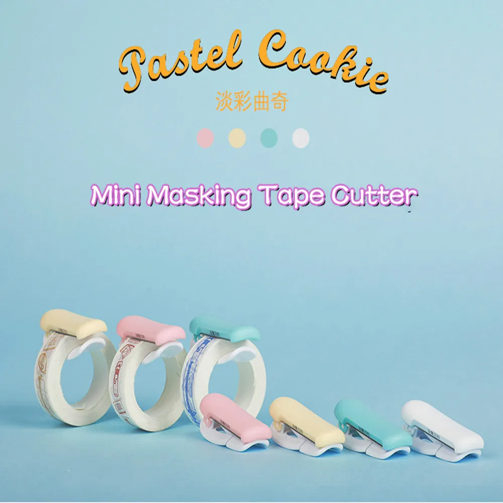 1pc Portable Mini Masking Tape Cutter Sized Color Dispenser For 25mm Paper Washi Tapes Adhesive Stickers Students Journal Tools