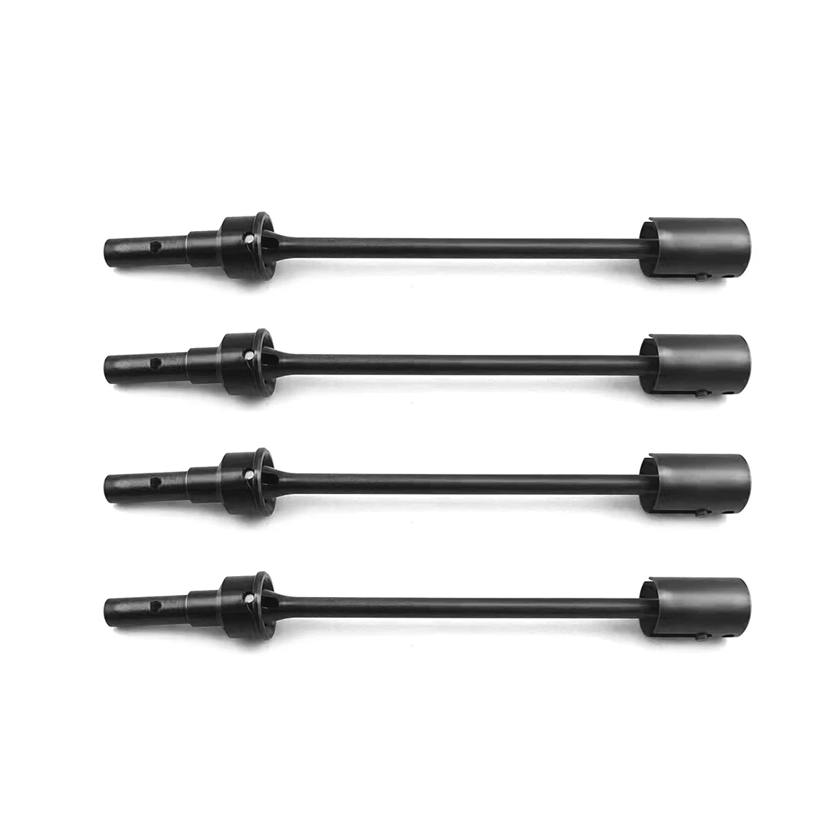 

4Pcs Steel Driveshaft CVD Drive Shaft and Drive Cup for TRAXXAS E-Revo 2.0 VXL 86086-4 1/10 RC Car Upgrade Parts,Black