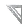 7 Inch Imperial Triangle Ruler 90 Degree Thickened Angle Ruler Aluminum Woodworking Measuring Straight Angle Ruler Silver 5