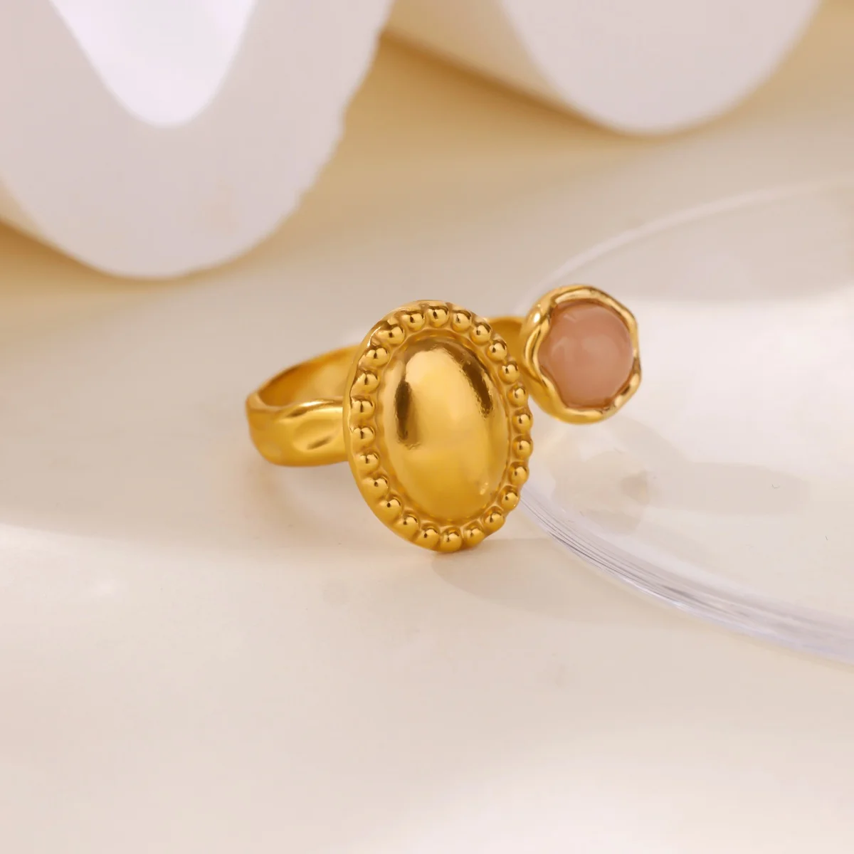 Luxury Opal Oval Sun Rings For Women