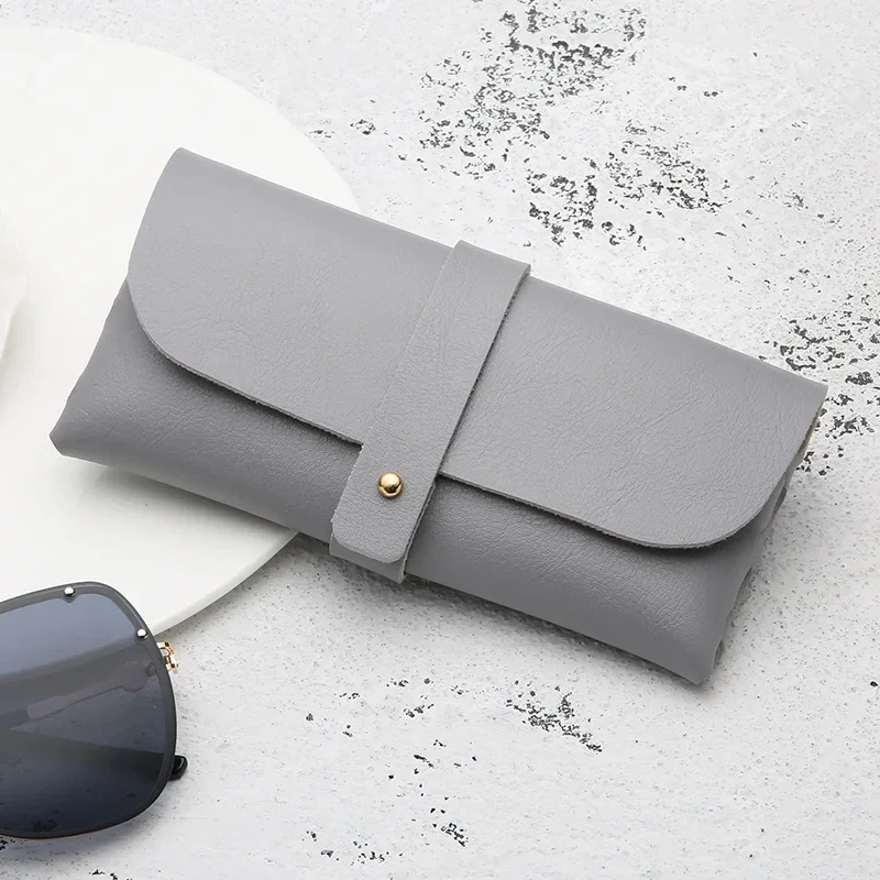 1PC Fashion Men Women Portable Glasses Case Magnetic PU Leather Fold-able Sunglasses Eyeglass Box Holder Eyewear Accessories