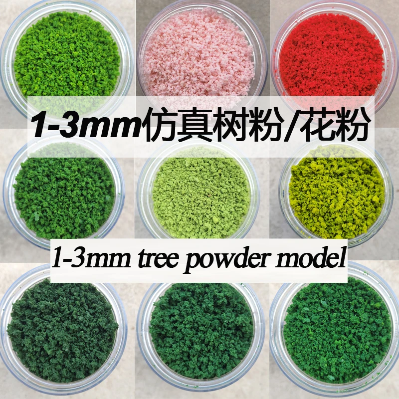 

160ml 1-3mm Foliage tree powder model sponge Material ground Foam Powder Diy Tree Foliage Military Model Scenery Layout Diorama