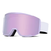 Adult UV400 Big Ski Goggles Double Lens Anti-fog Windproof Men Snowboarding Eyewear Women Pink Fashion Winter Snow Goggles OTG