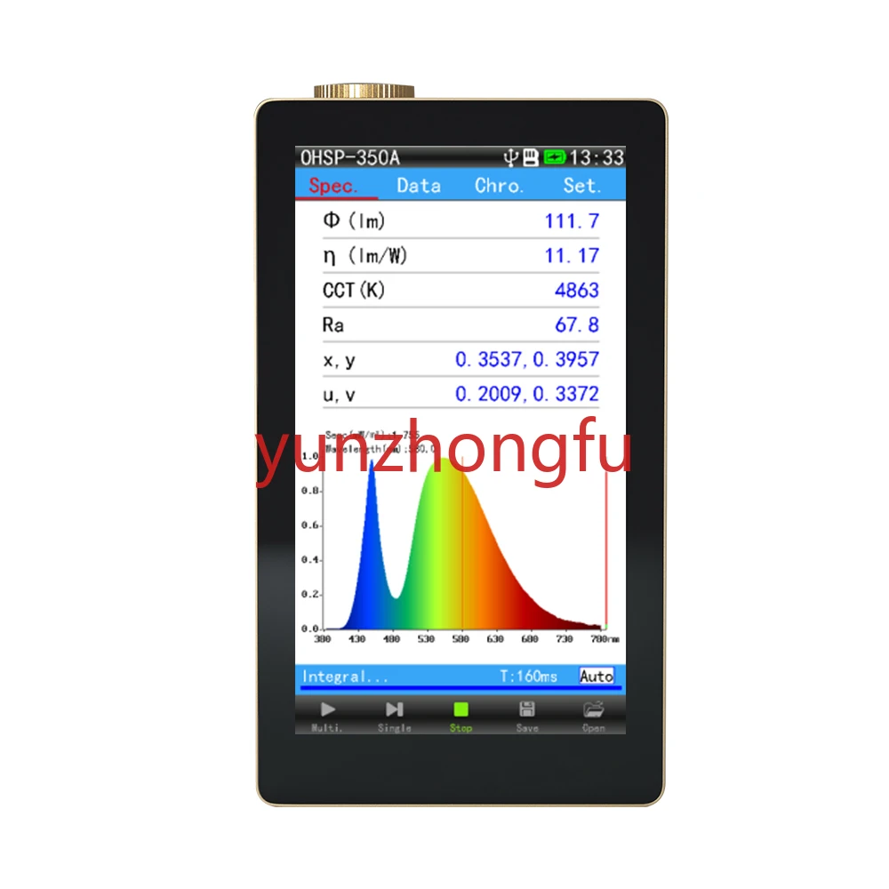 

OHSP350A Portable LED Spectrometer Light Spectrum Analyzer Lumen Test Equipment