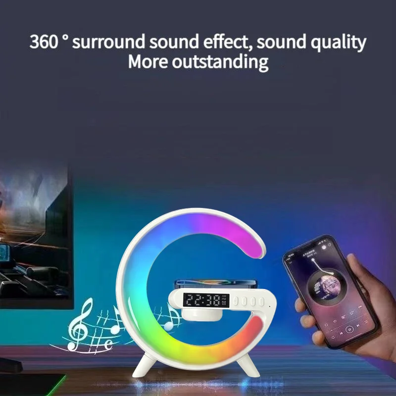 Multifunction Wireless Charger Pad Stand Speaker TF RGB Night Light 15 –  NEMULAND