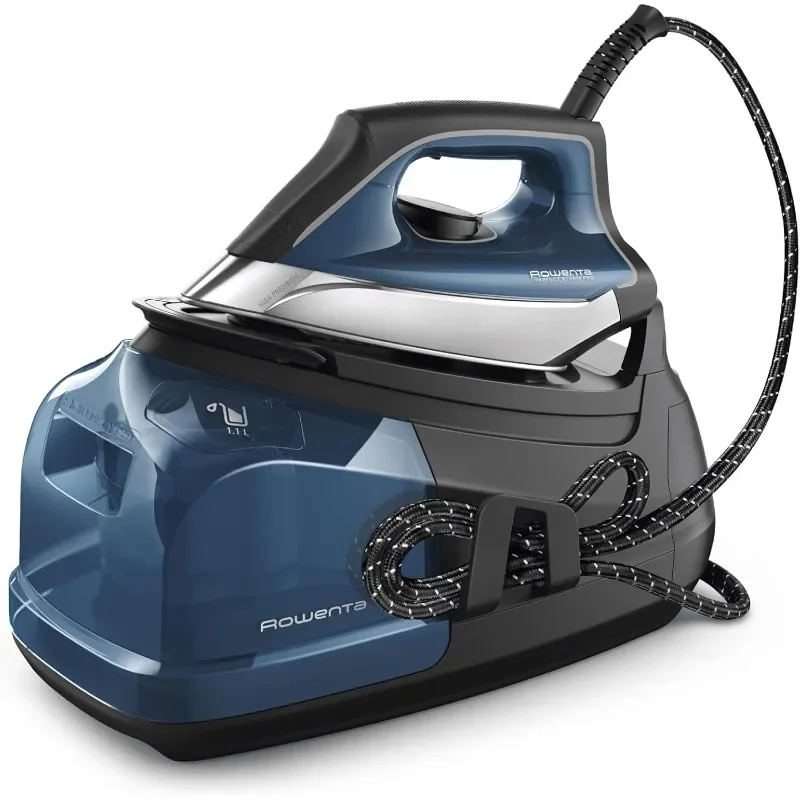 Rowenta Perfect Pro Stainless Steel Soleplate Steam Station, Blue & Steam Force Pro Stainless Steel Soleplate Steam Iron 2
