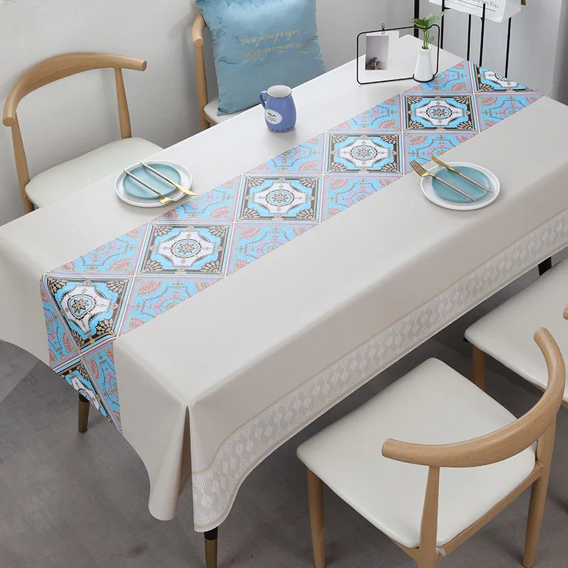 Home Tablecloth Vintage Coffee Tablecloth Dining Table Waterproof (only