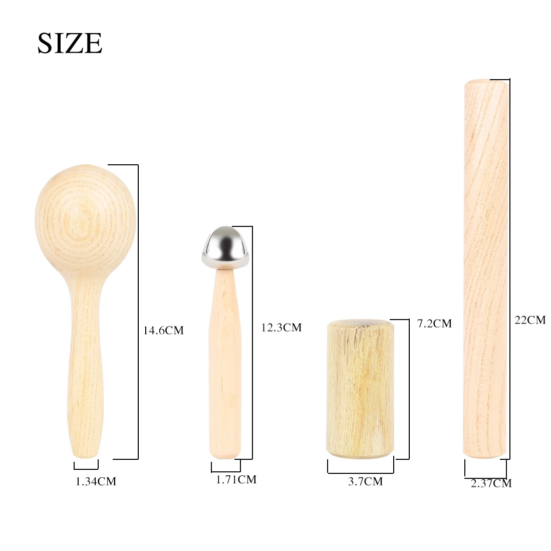Orff Four-Piece Set Solid wood Rhythm Sticks Finger Sand Tubes Single Stick Bell Wooden Sand Hammer Percussion Children's Gift