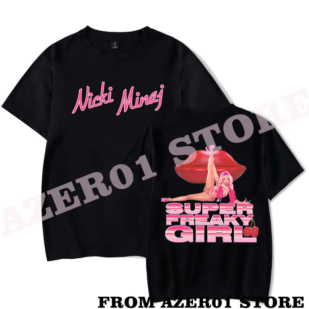 Nicki Minaj The Tour Super Freaky Girl Red Ruby Merch T-shirt Summer Men/Women Streetwear Tshirt Shirt Short Sleeve Logo Tee