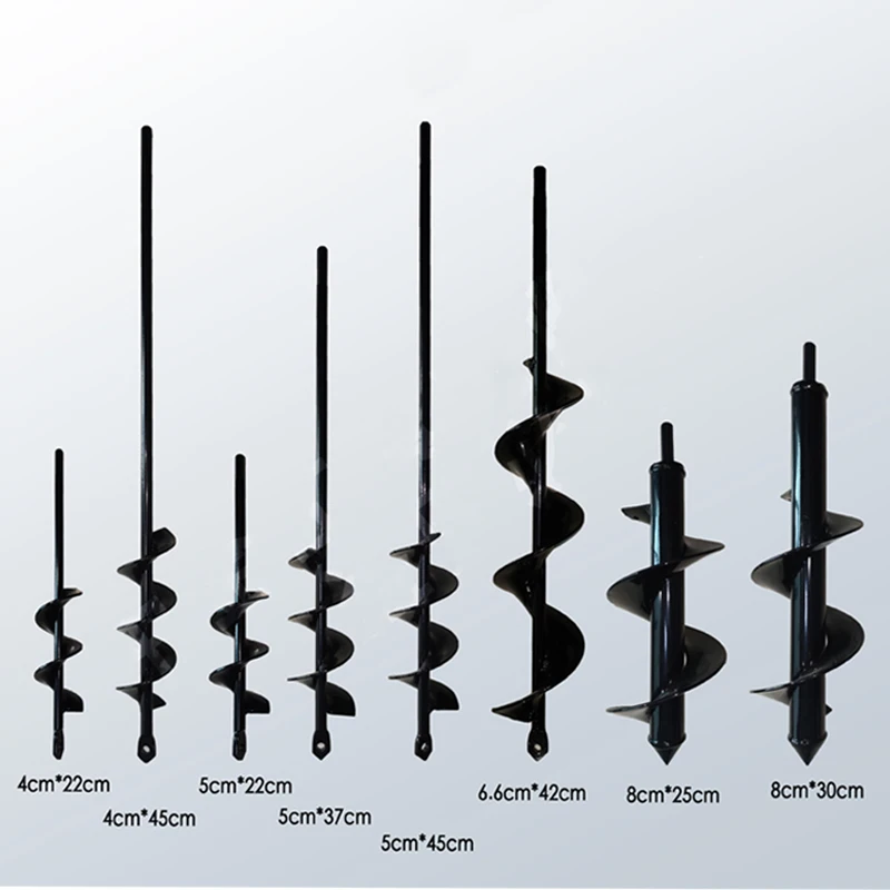 9 Sizes Garden Auger Drill Bit Tool Spiral Hole Digger Ground Drill Earth For Seed Planting Gardening Fence Flower Planter
