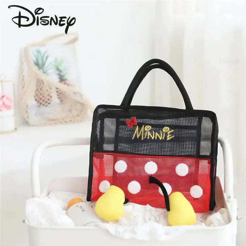 Disney Mickey New Unisex Travel Wash Bag Fashion High Quality Hollow Out Makeup Bag Cute Cartoon Fitness Swimming Storage Bag