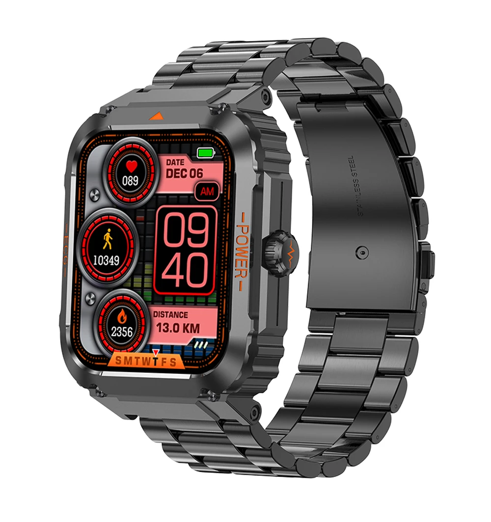 

Non-invasive Blood Glucose ECG+PPG Smart Watch Men Mett Temperature Heart Rate Blood Pressure Monitoring Healthy Smartwatch NFC