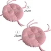 Thickened Round Stool Cushion Simple pure color Non-slip Cotton Chair Cushions Home Decor Rattan Chair Bar Stool Cushion 25/33cm 6