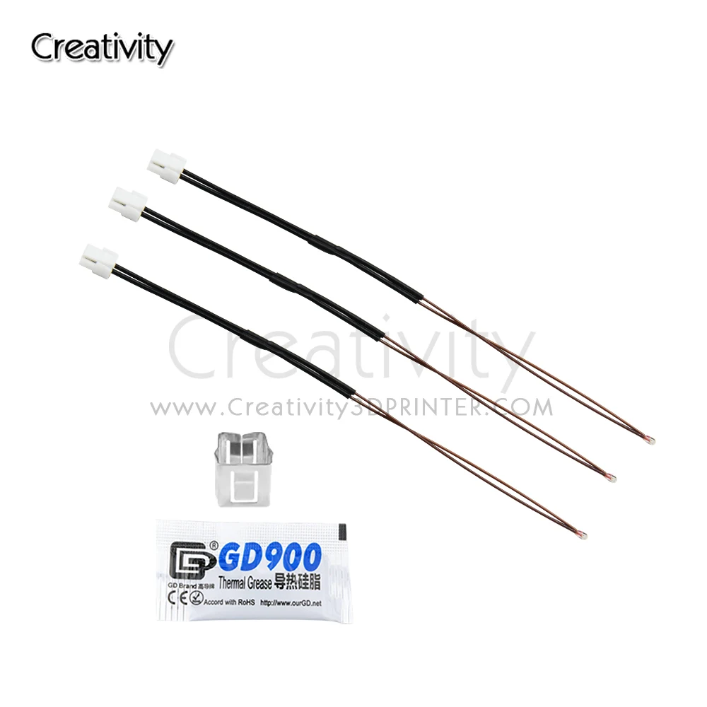 

LabX1 3D Printer Hotend Thermistor 100K 3950 GH1.25-2Pin 300℃ And Ceramics 500℃ High Temperature Resistance For Lab X1 & P1P