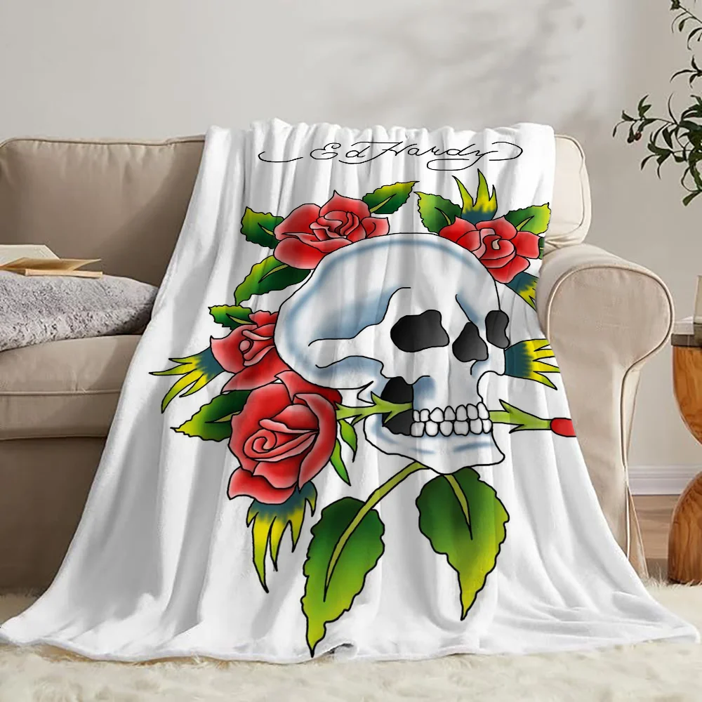 Designer Throw Blanket Sofa Ed-HardyS Luxury Blankets & Throws Thermal Blankets for Bed Blanket 150cm X 200cm Cobija Knee Nap & 2