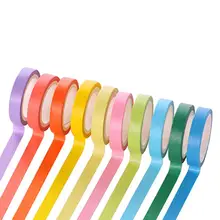 

57EC 10Pcs/Lot Macarons Masking Washi Tape Set DIY Craft Decor Scrapbooking Tape for Diary Album Stationery School Supplies